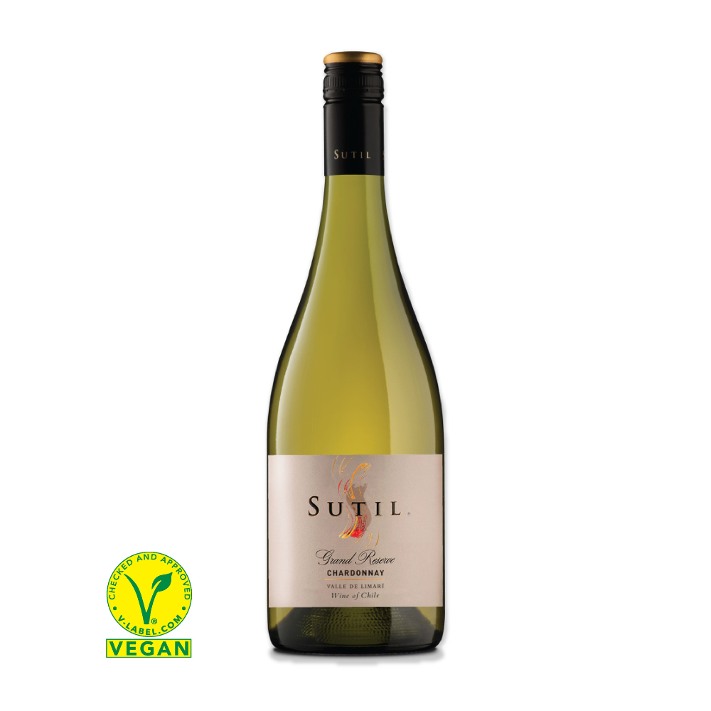 VINO BLANCO CHARDONNAY SUTIL BOTELLA VIDRIO 750 CC GRAN RESERVA - 1