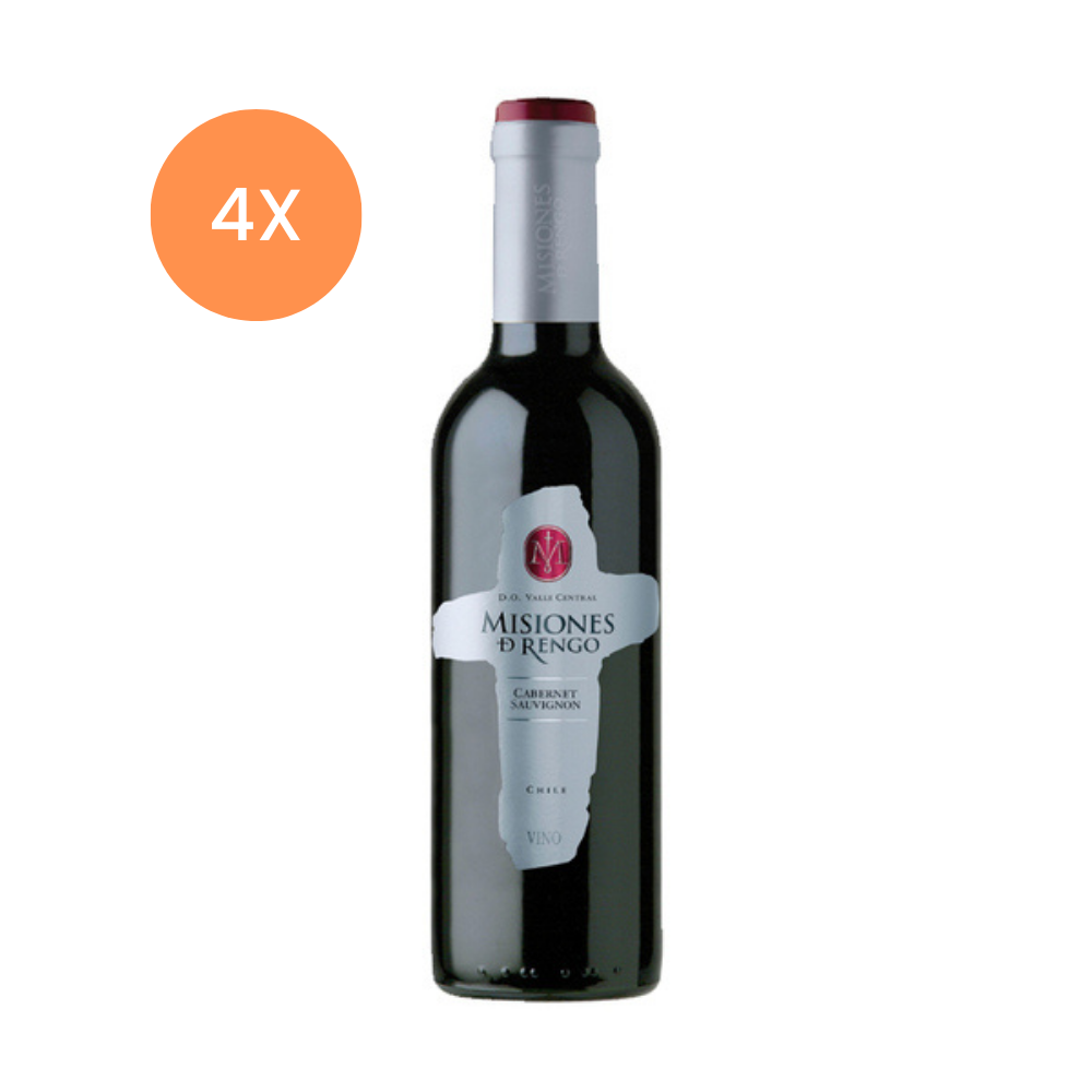 VINO TINTO CABERNET SAUVIGNON MISIONES DE RENGO BOTELLA VIDRIO 375 CC 4 UN VARIETAL - 4