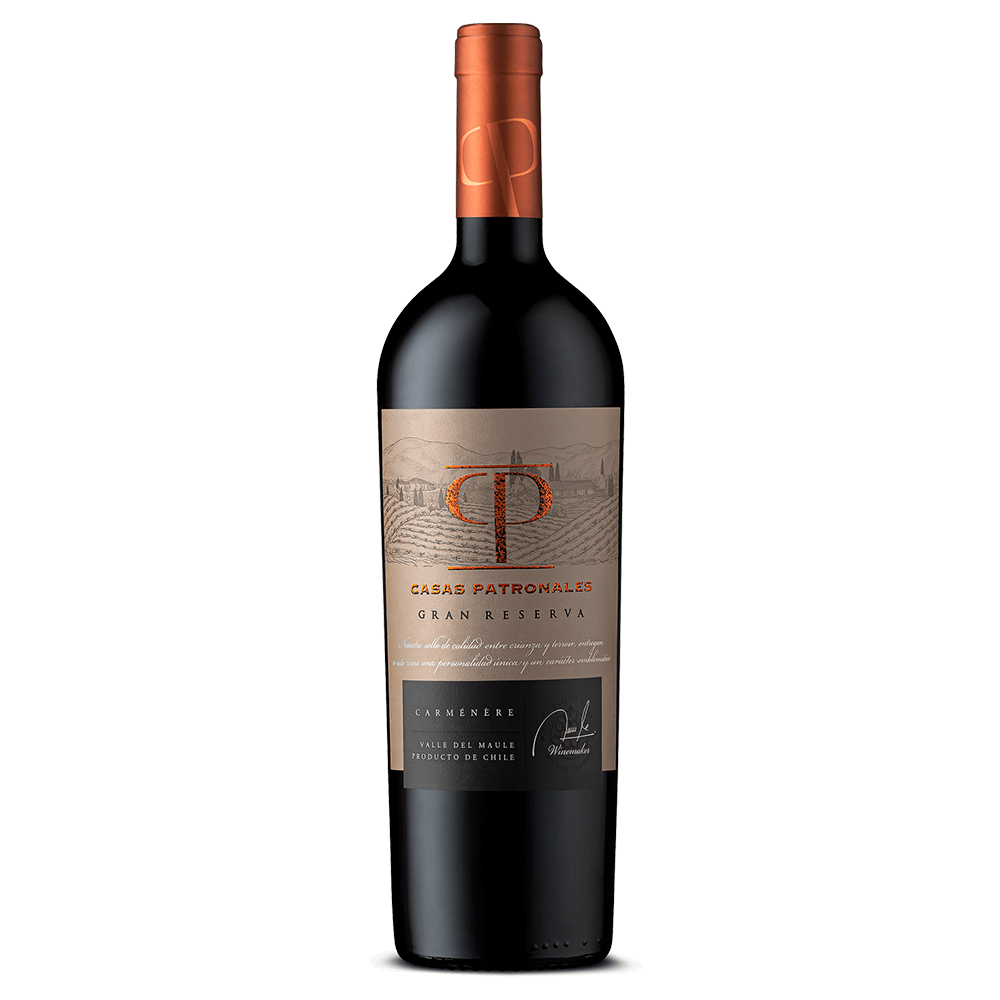 VINO TINTO CARMENERE CASAS PATRONALES BOTELLA VIDRIO 750 CC GRAN RESERVA - 1