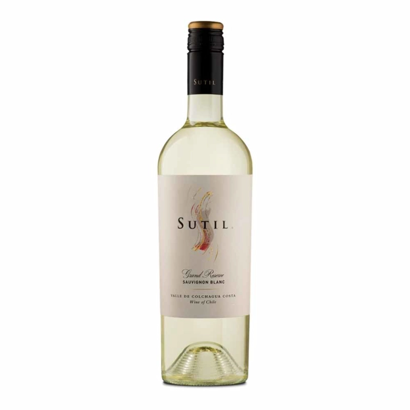 VINO BLANCO SAUVIGNON BLANC SUTIL BOTELLA VIDRIO 750 CC GRAN RESERVA - 1