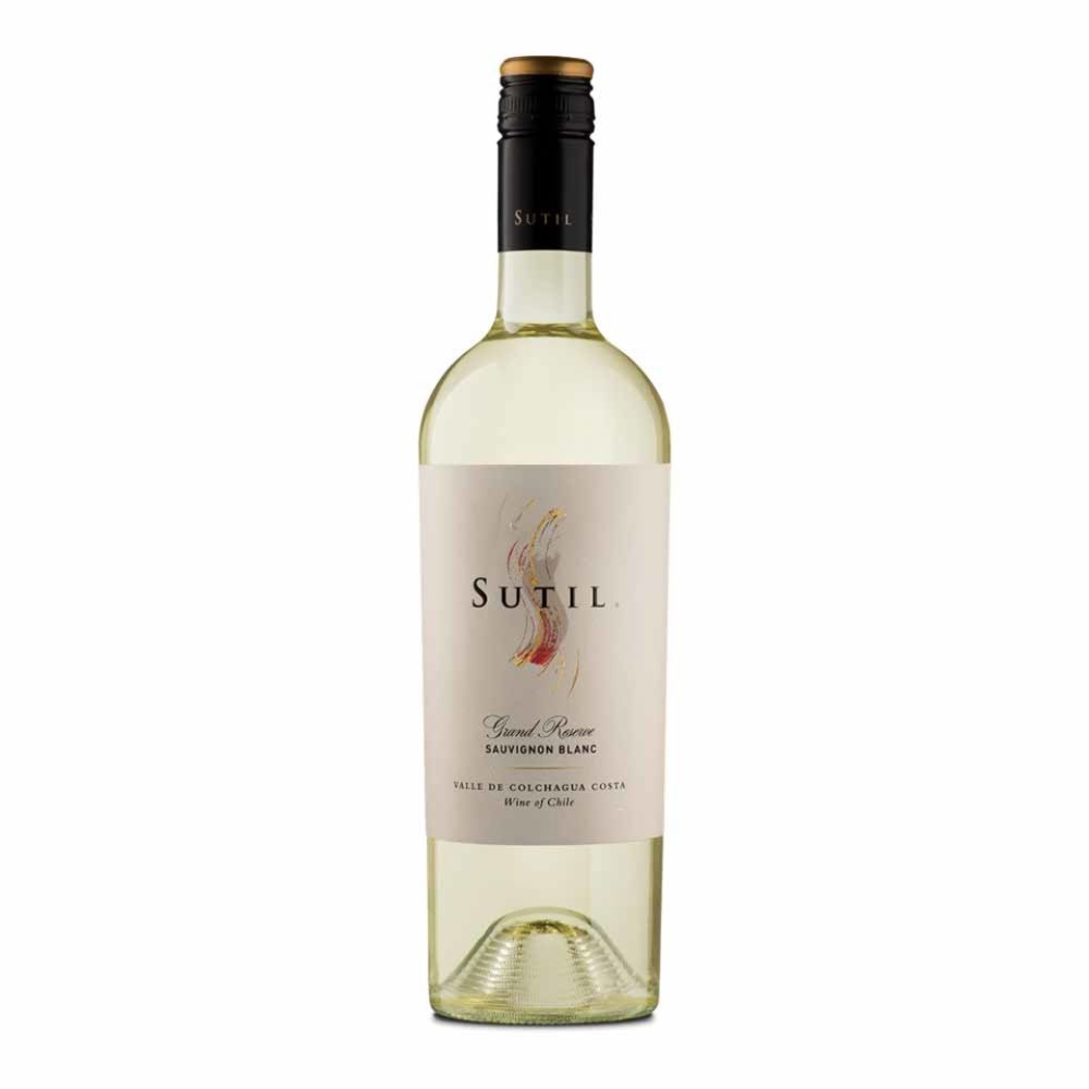 VINO BLANCO SAUVIGNON BLANC SUTIL BOTELLA VIDRIO 750 CC GRAN RESERVA - 1