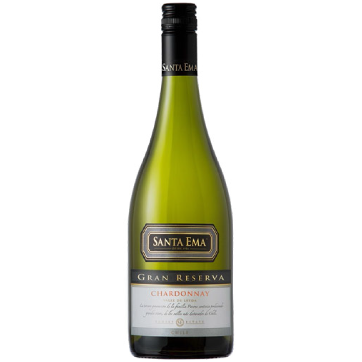 VINO BLANCO CHARDONNAY SANTA EMA BOTELLA VIDRIO 750 CC GRAN RESERVA - 1