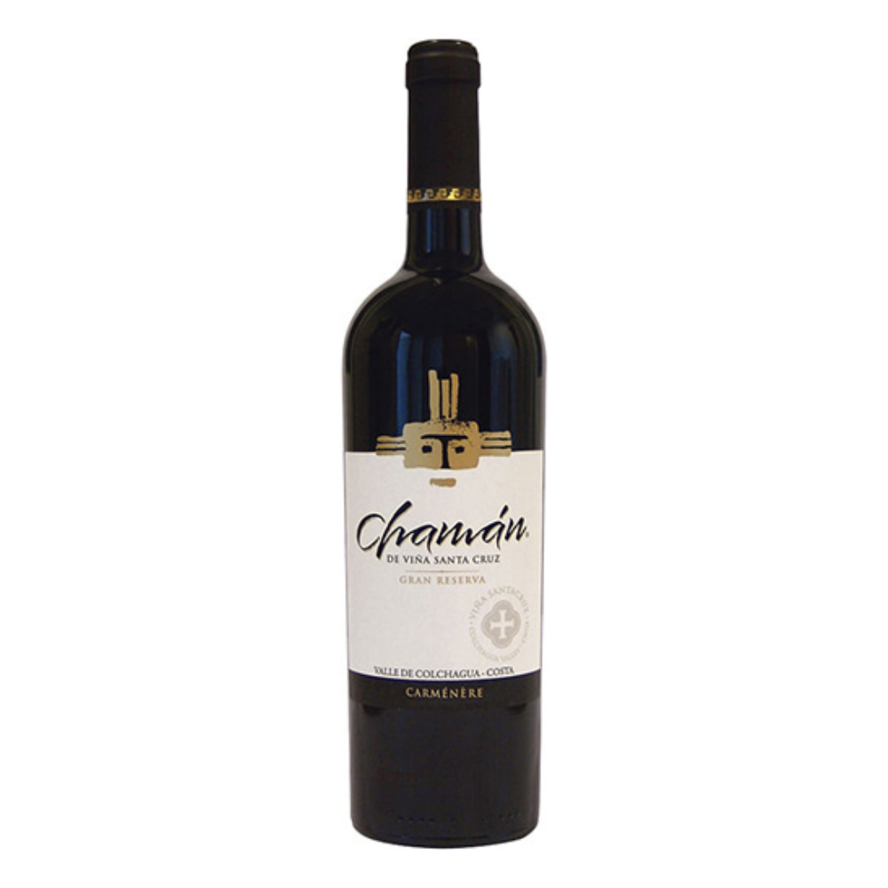 VINO TINTO CARMENERE SANTA CRUZ BOTELLA VIDRIO 750 CC CHAMÁN GRAN RESERVA 14° - 1