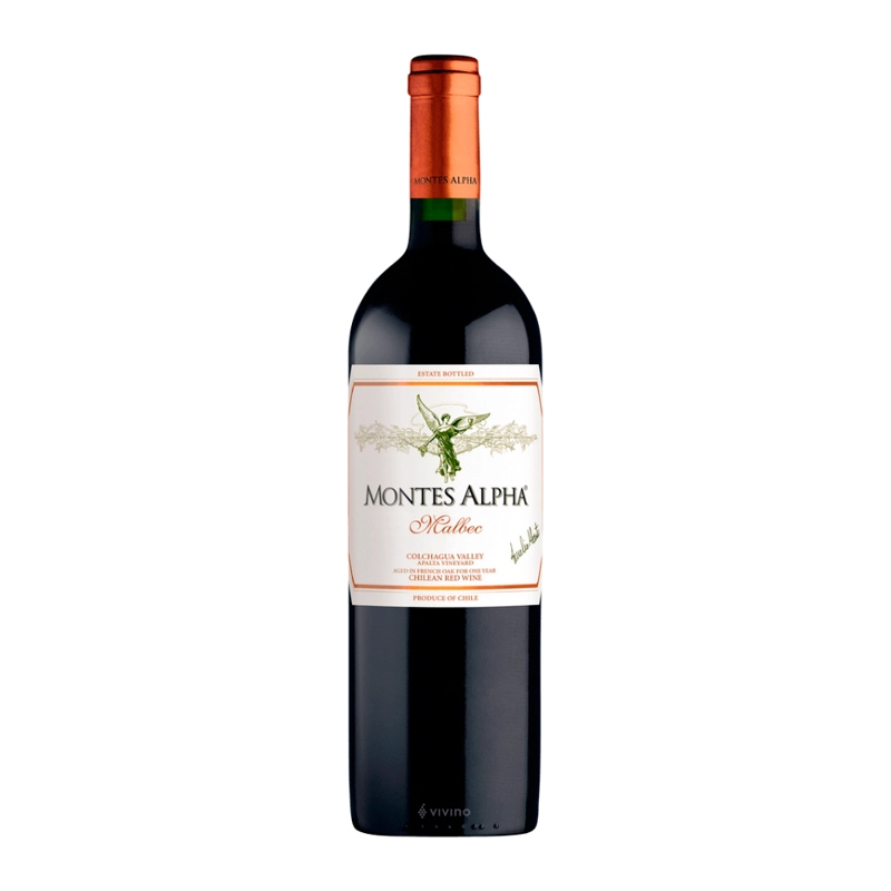 VINO TINTO MALBEC MONTES BOTELLA VIDRIO 750 CC ALPHA - 1