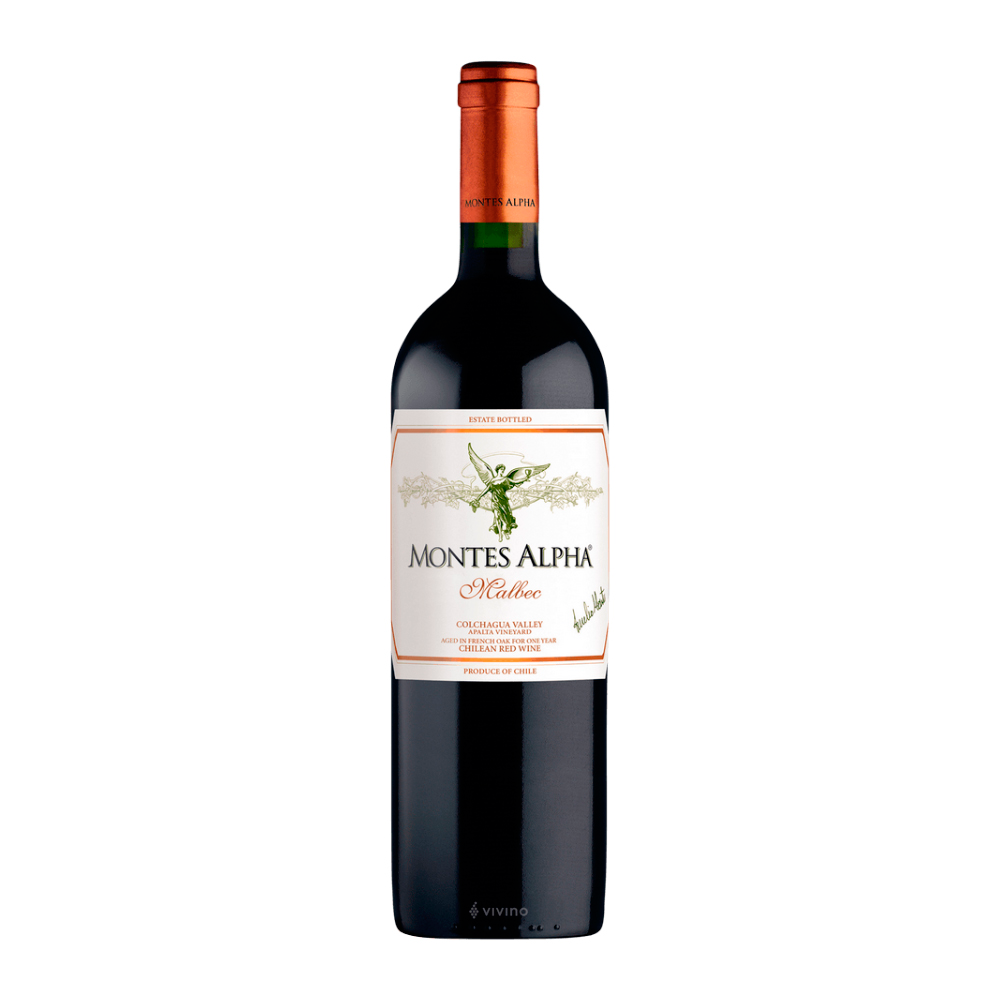 VINO TINTO MALBEC MONTES BOTELLA VIDRIO 750 CC ALPHA - 1