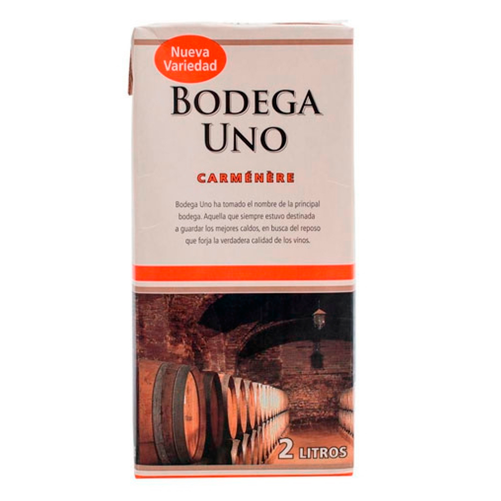 VINO BODEGA UNO TETRA CARMENERE 2000CC - 1