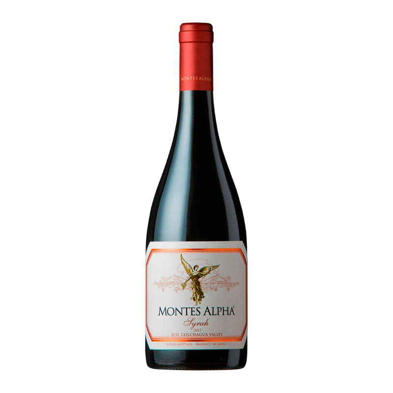 VINO TINTO SYRAH MONTES BOTELLA VIDRIO 750 CC ALPHA - 1