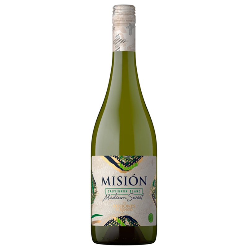 VINO BLANCO SAUVIGNON BLANC MISIONES DE RENGO BOTELLA VIDRIO 750 CC MISIÓN MEDIUM SWEET 13° - 1
