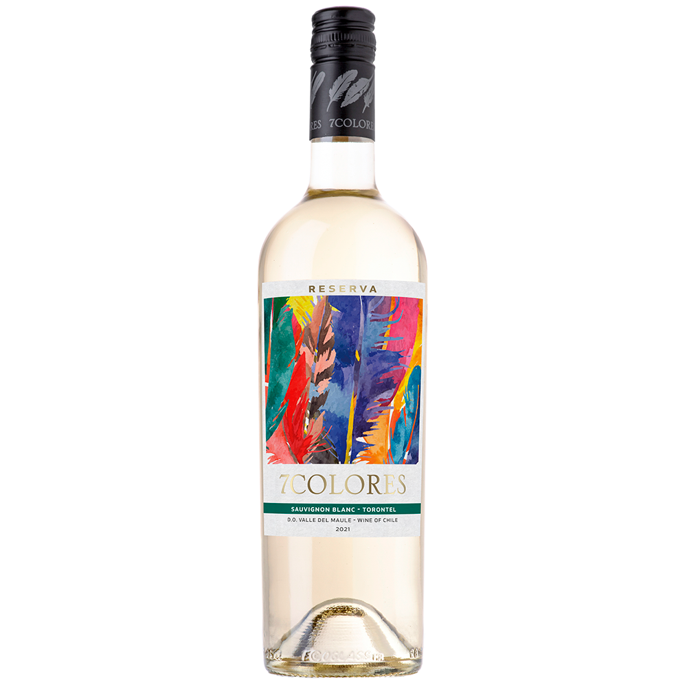 VINO 7 COLORES RESERVA SAUVIGNON BLANC / TORONTEL 750CC - 1