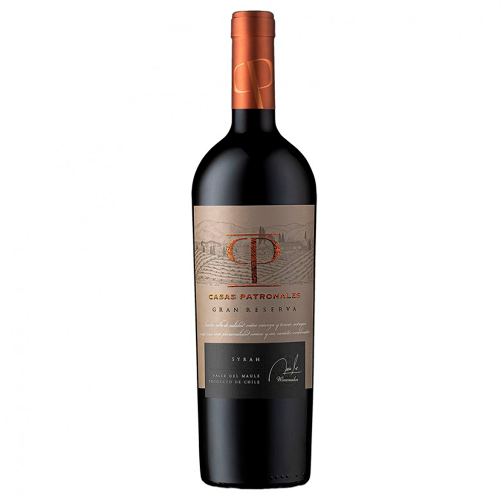 VINO TINTO SYRAH CASAS PATRONALES BOTELLA VIDRIO 750 CC GRAN RESERVA 14.5° - 4