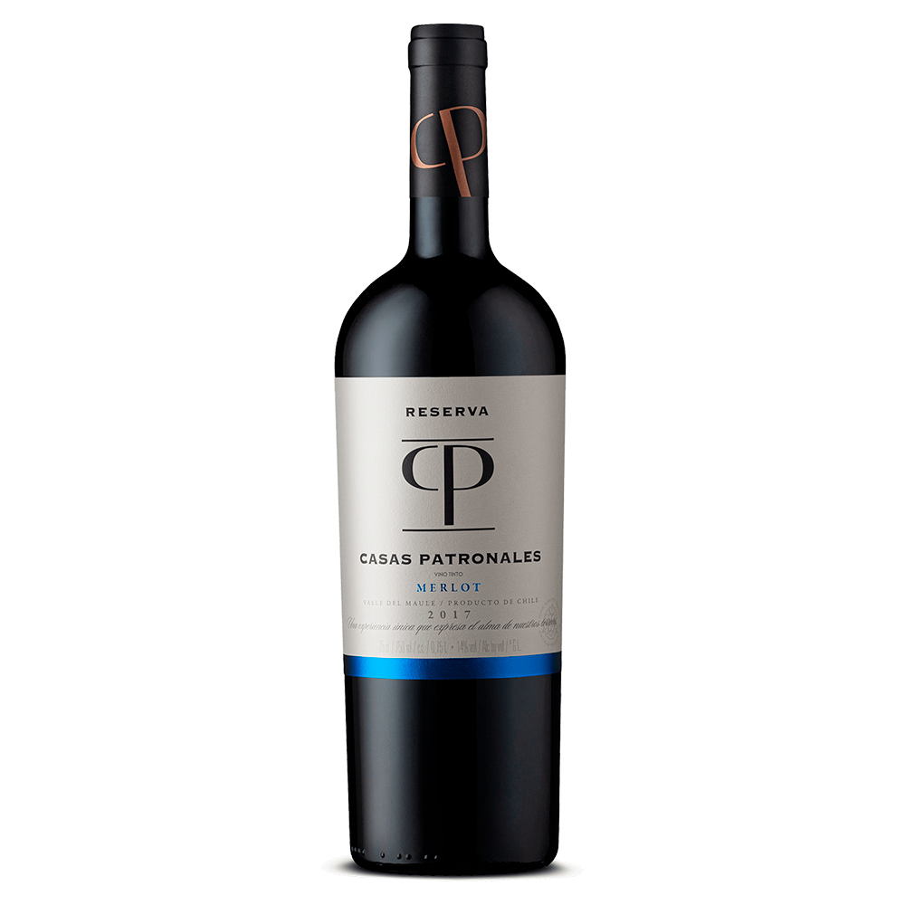 VINO TINTO MERLOT CASAS PATRONALES BOTELLA VIDRIO 750 CC RESERVA 14° - 4