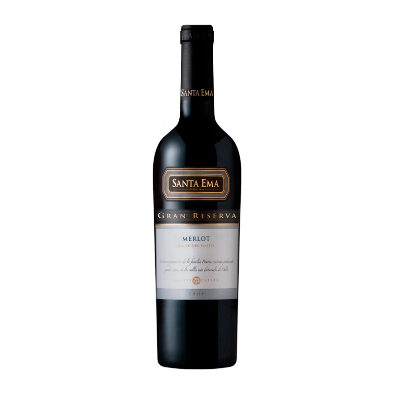 VINO TINTO MERLOT SANTA EMA BOTELLA VIDRIO 750 CC GRAN RESERVA 13.5° - 1