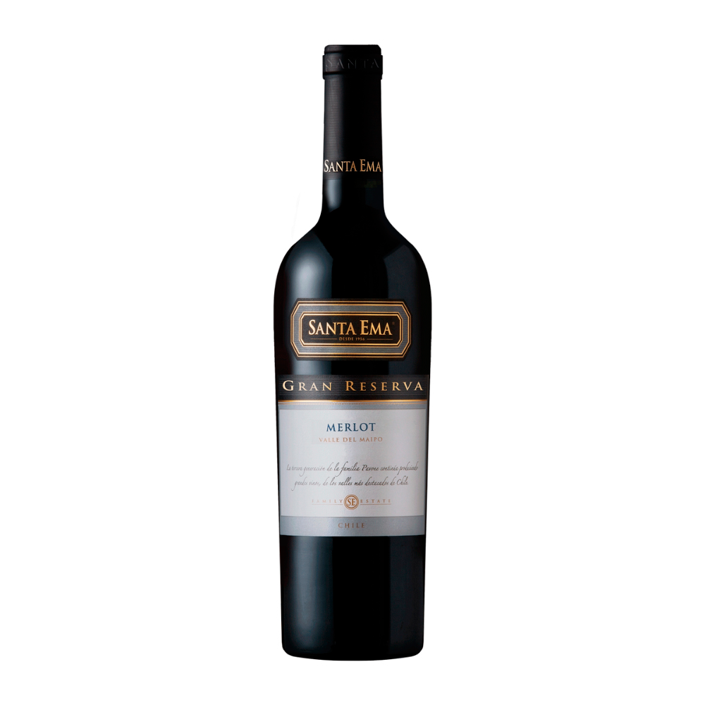 VINO TINTO MERLOT SANTA EMA BOTELLA VIDRIO 750 CC GRAN RESERVA 13.5° - 1
