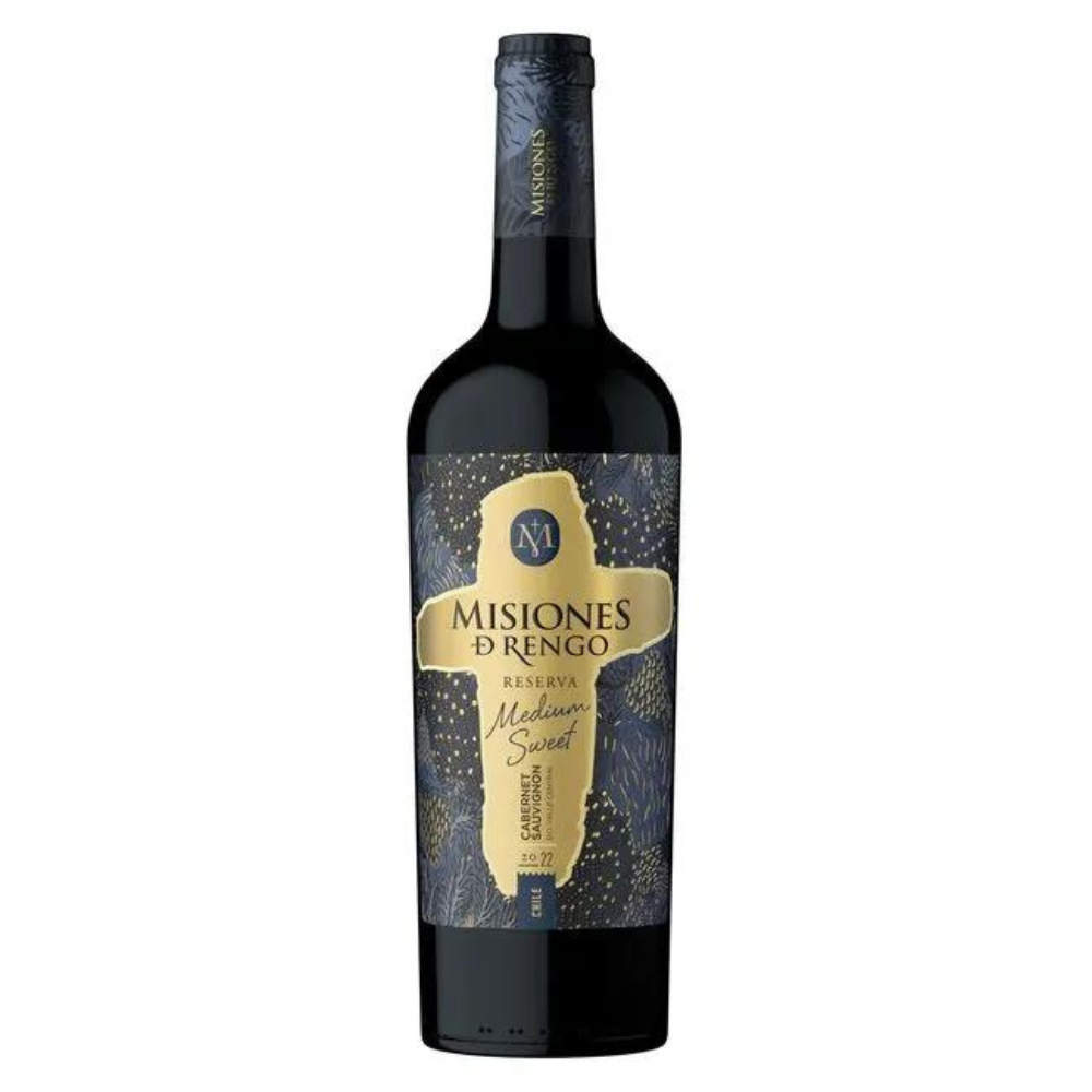 VINO TINTO CABERNET SAUVIGNON MISIONES DE RENGO BOTELLA VIDRIO 750 CC RESERVA MEDIUM SWEET MDR - 1