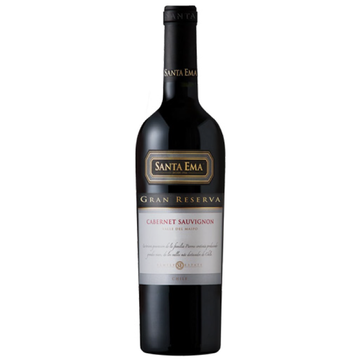 VINO TINTO CABERNET SAUVIGNON SANTA EMA BOTELLA VIDRIO 750 CC GRAN RESERVA - 1