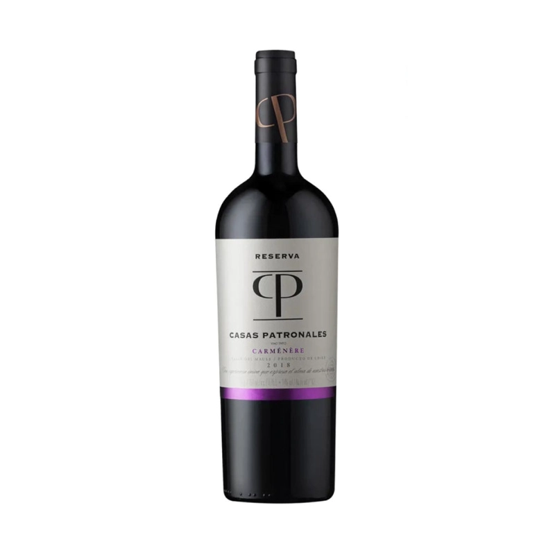 VINO TINTO CARMENERE CASAS PATRONALES BOTELLA VIDRIO 750 CC RESERVA - 1