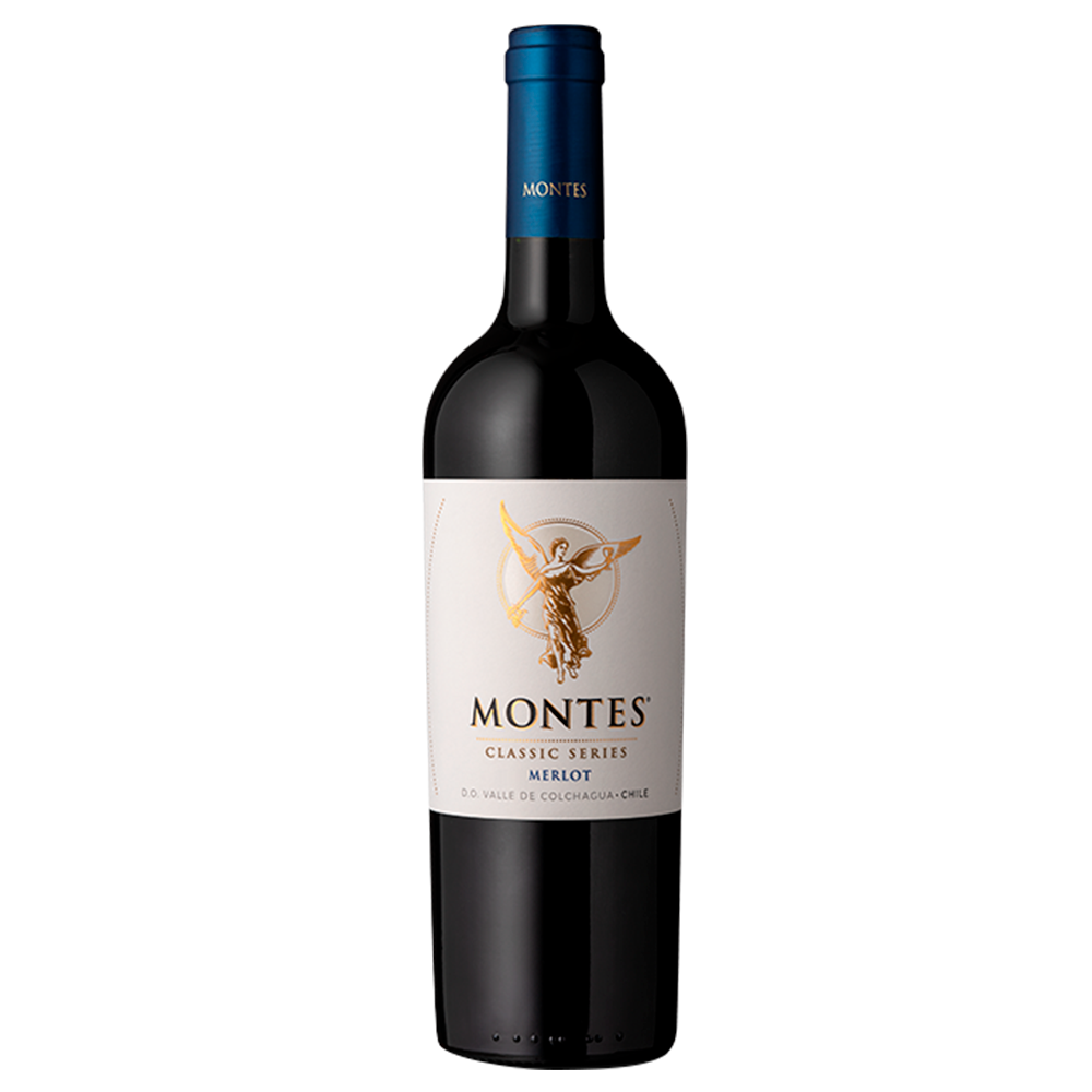 VINO TINTO MERLOT MONTES BOTELLA VIDRIO 750 CC CLASSIC SERIES