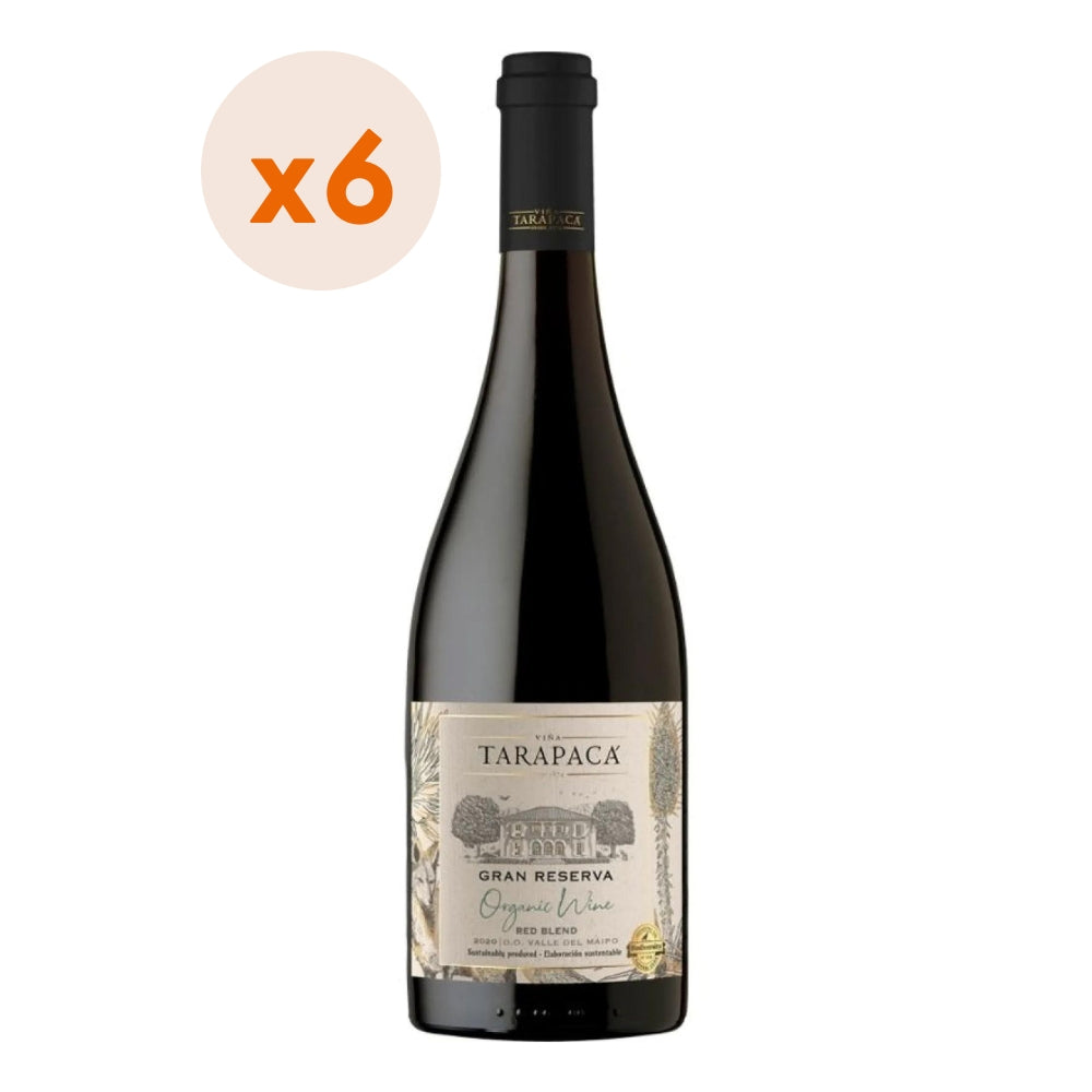 VINO TINTO ENSAMBLE TARAPACA 750 CC 6 UN TARAPACÁ GRAN RESERVA RED BLEND ETIQUETA ROJA - 2