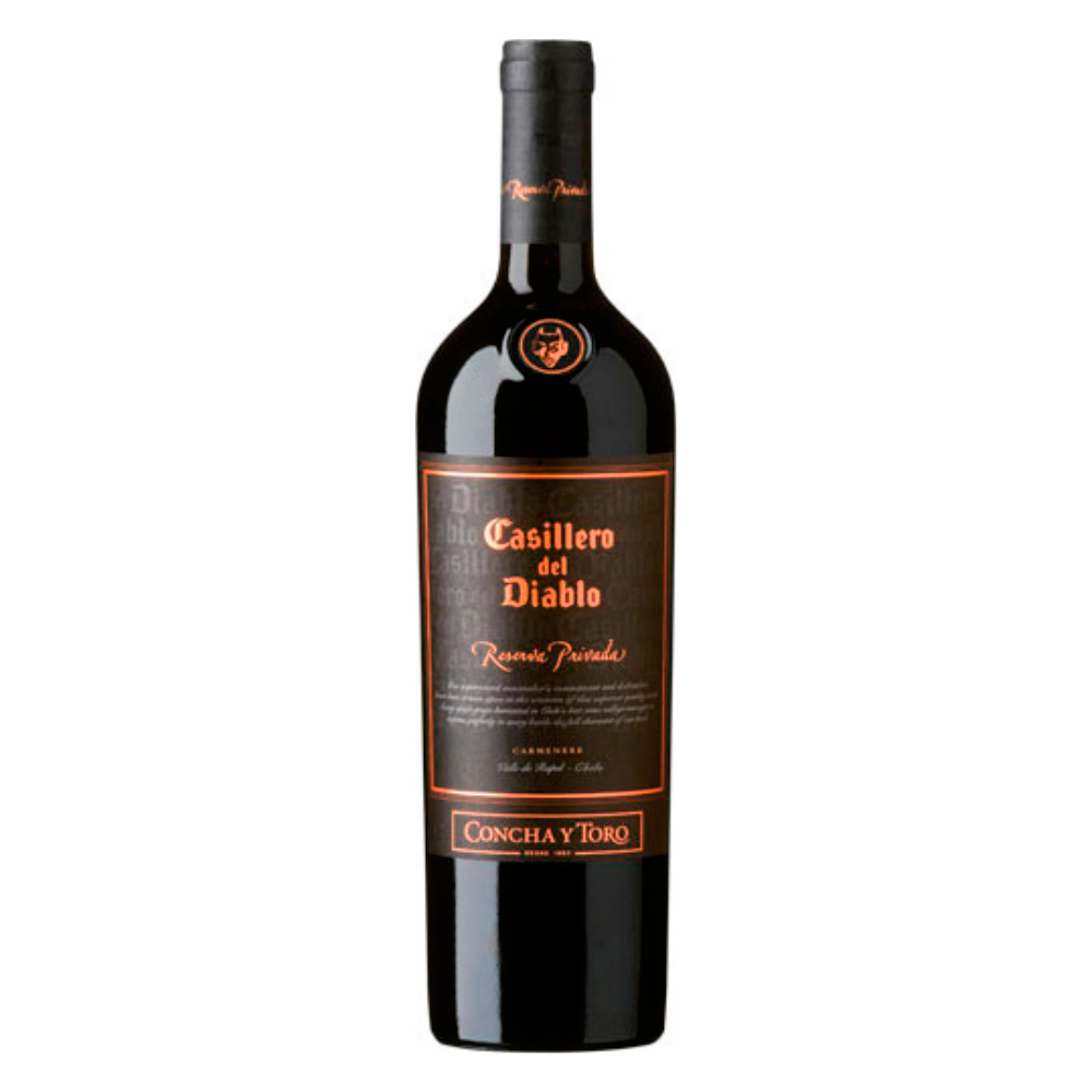 VINO TINTO CARMENERE CASILLERO DEL DIABLO BOTELLA VIDRIO 750 CC RESERVA PRIVADA - 1