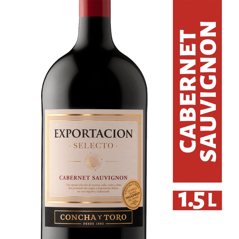 VINO EXPORTACION SELECTO CABERNET SAUVIGNON BOTELLON 1500CC - 1