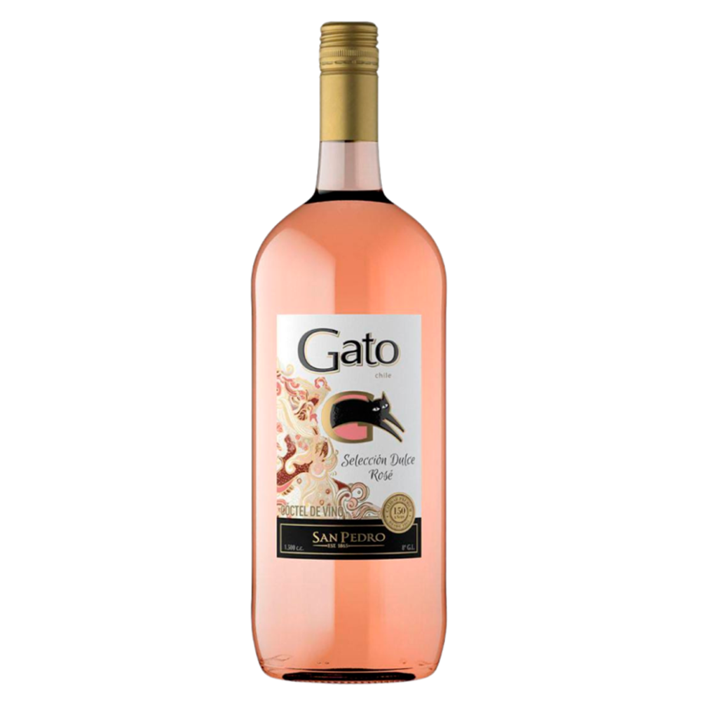 COCTEL DE VINO GATO SELECCION DULCE ROSE 8° 1500CC - 1