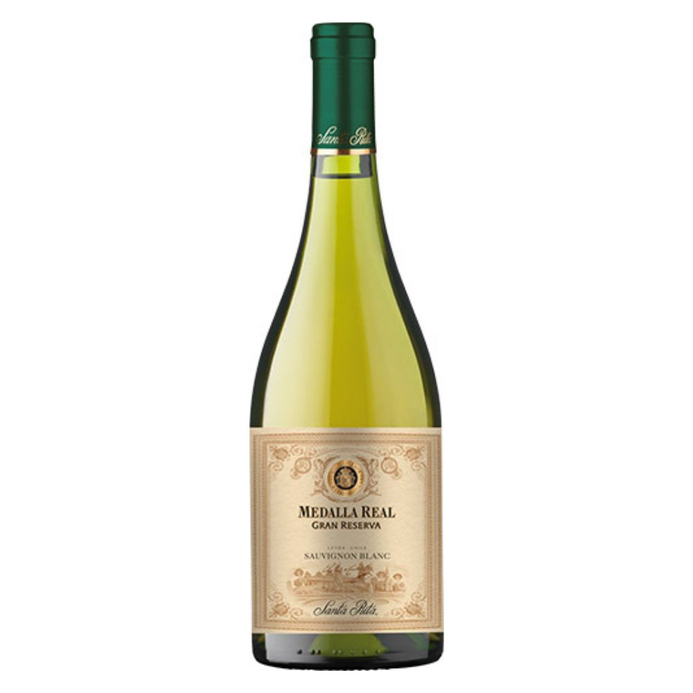 VINO BLANCO SAUVIGNON BLANC SANTA RITA BOTELLA VIDRIO 750 CC GRAN RESERVA MEDALLA REAL - 5