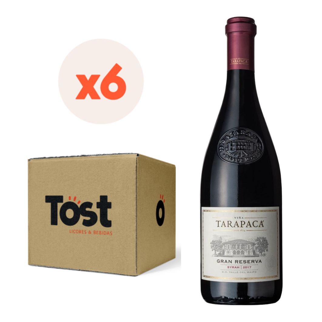 VINO TINTO SYRAH TARAPACA BOTELLA VIDRIO 750 CC 6 UN TARAPACÁ GRAN RESERVA - 3