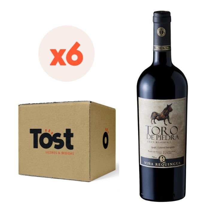 VINO TINTO ENSAMBLE CABERNET SAUVIGNON SYRAH TORO DE PIEDRA 750 CC 6 UN GRAN RESERVA ENSAMBLAJE - 3