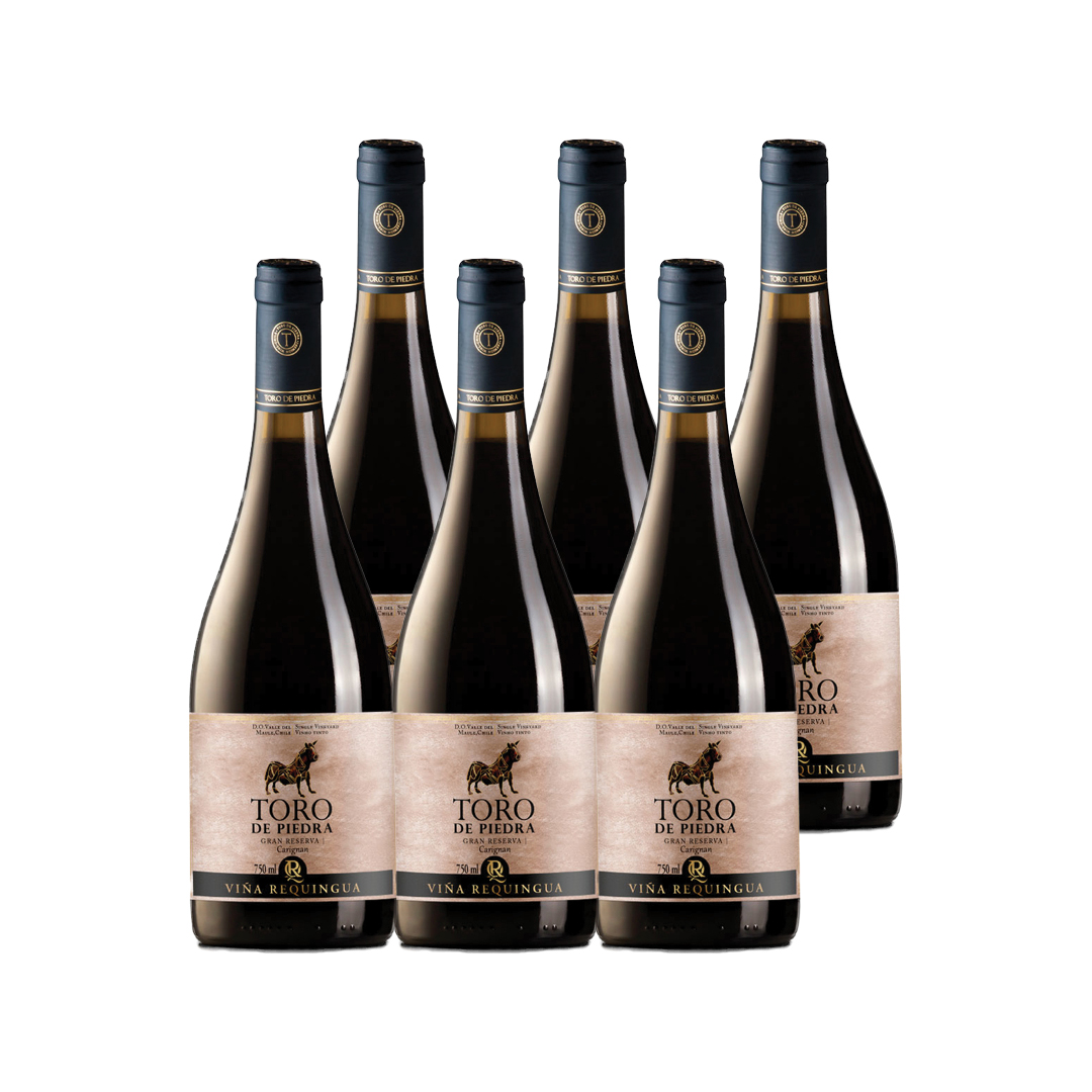 6X VINO TORO DE PIEDRA GRAN RESERVA CARIGNAN 750CC - 1
