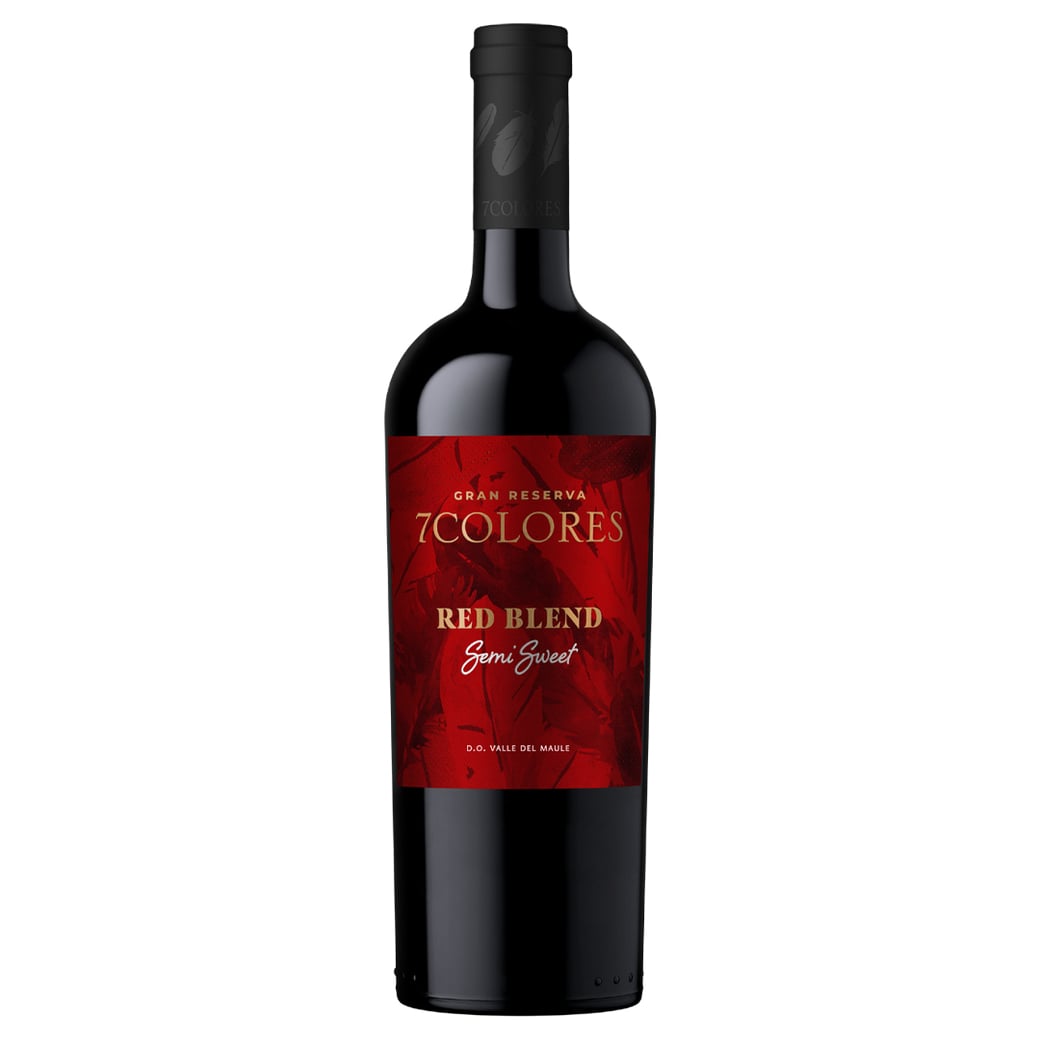 VINO 7 COLORES GRAN RESERVA RED BLEND SEMI SWEET 14° 750CC - 1