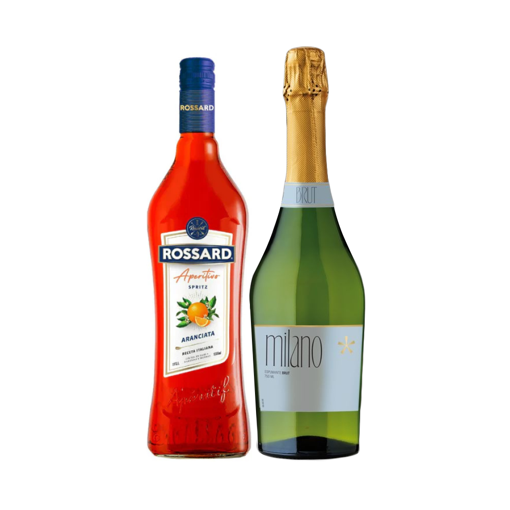 LICOR ROSSARD ARANCIATA + ESPUMANTES MILANO BRUT 750CC - 1