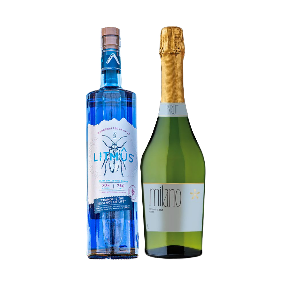 LICOR LITMUS 750CC + ESPUMANTES MILANO BRUT 750CC - 1