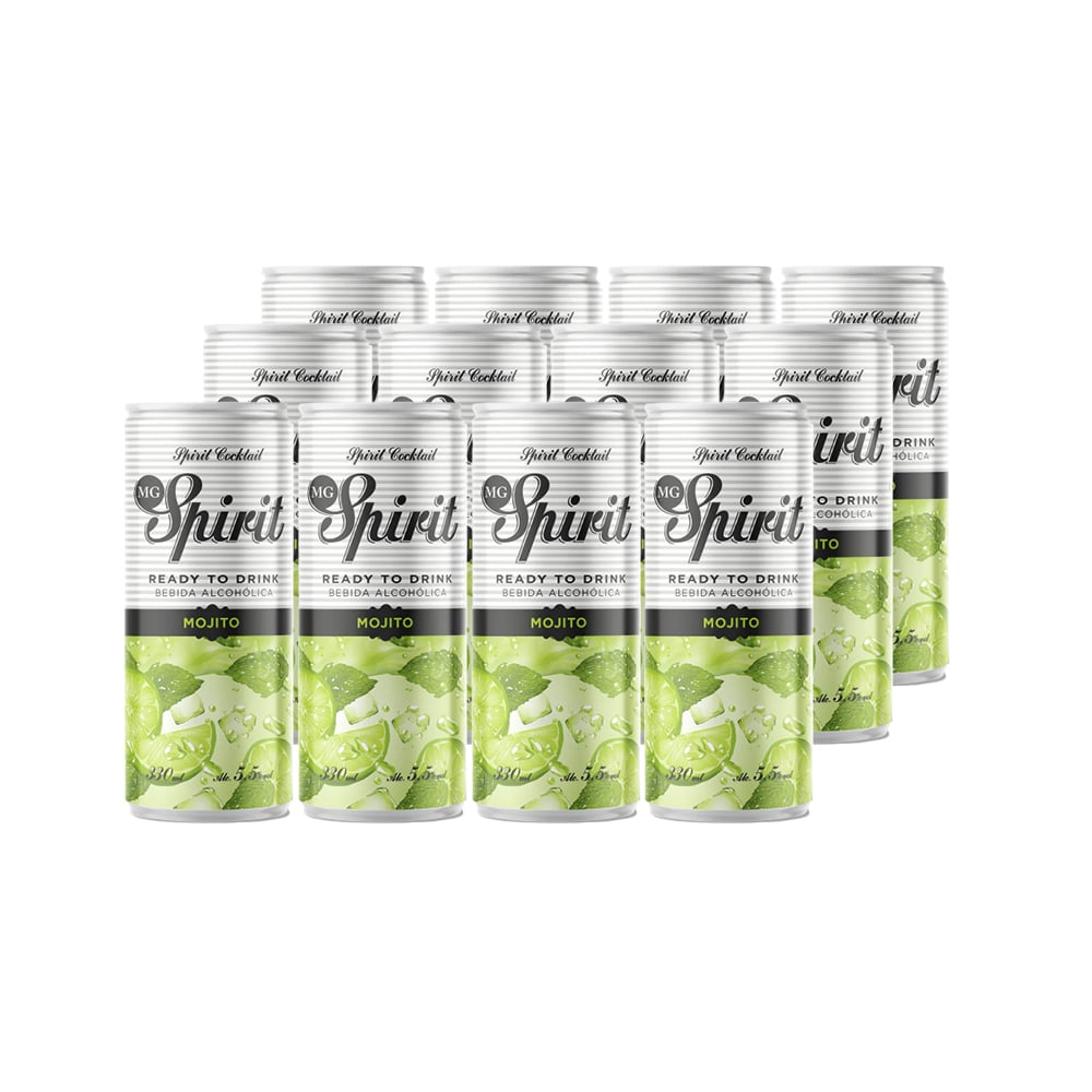 12X COCTEL MG SPIRIT MOJITO 330CC - 1