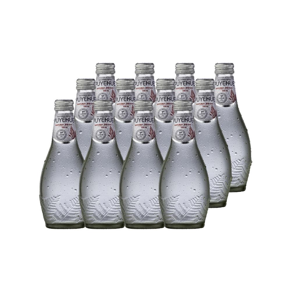 12X AGUA MINERAL NATURAL PUYEHUE SIN GAS 330CC - 1