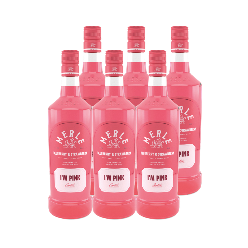 6X GIN MERLE I'M PINK 37,5° 750CC - 1