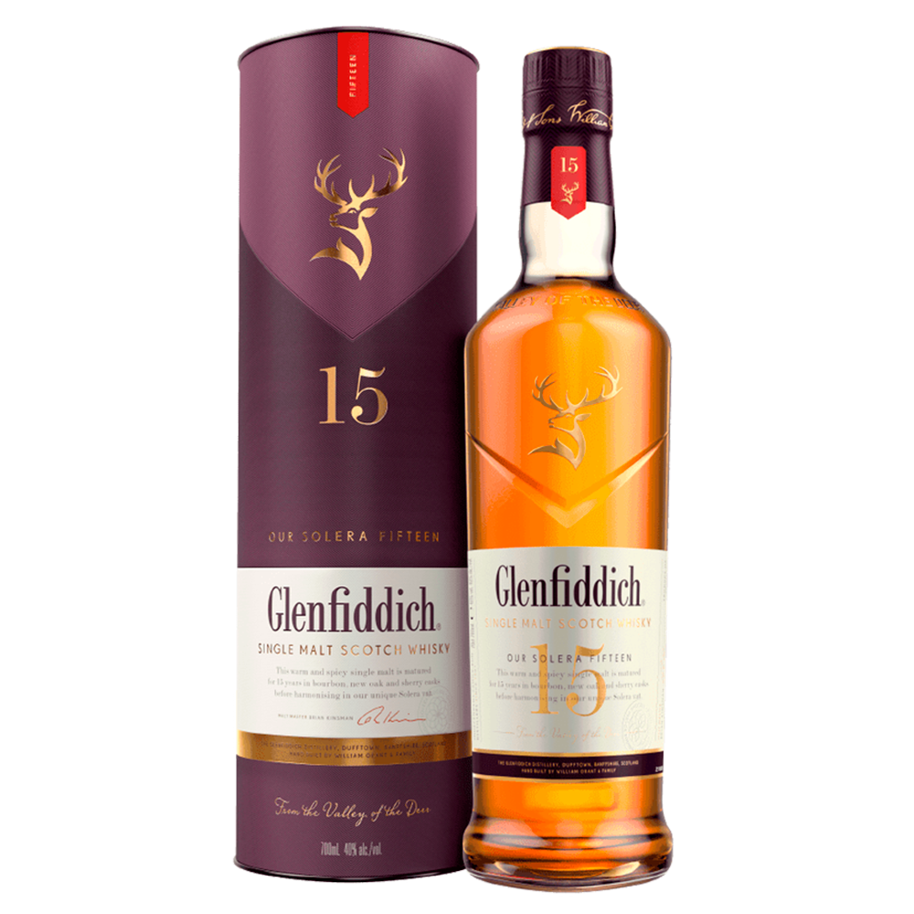 WHISKY GLENFIDDICH SINGLE MALT 15 AÑOS 750CC - 1