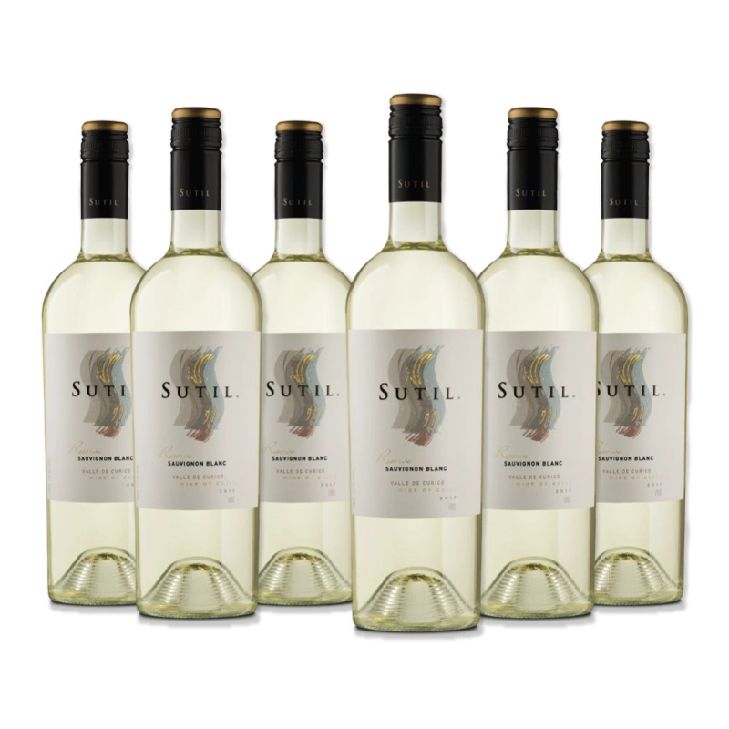 6X VINO SUTIL RESERVA SAUVIGNON BLANC 750CC - 1
