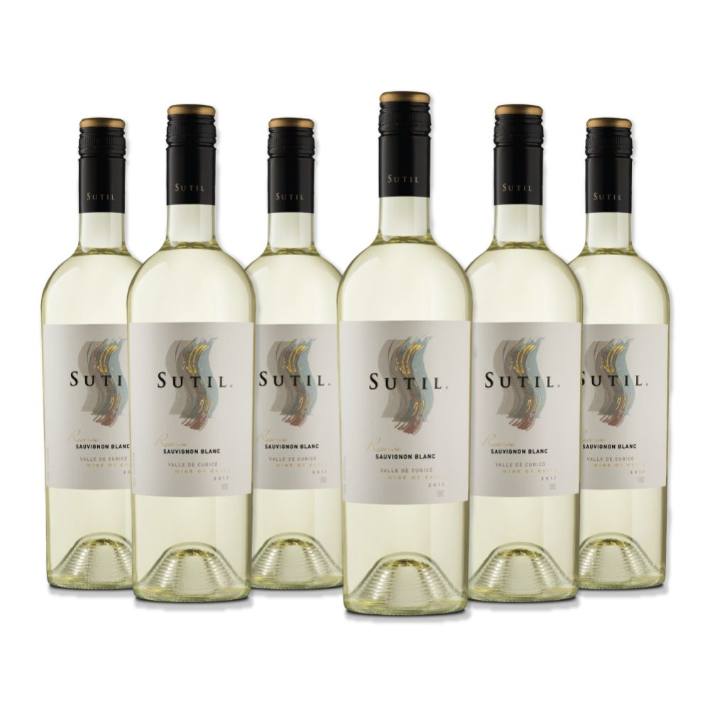 6X VINO SUTIL RESERVA SAUVIGNON BLANC 750CC - 1