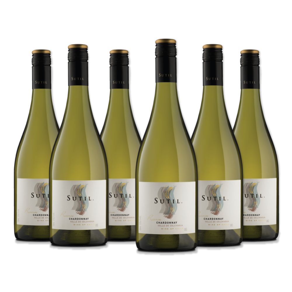 6X VINO SUTIL RESERVA CHARDONNAY 750CC - 1