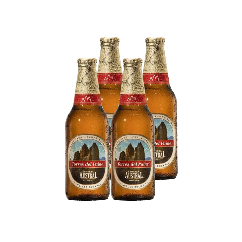 4X CERVEZA AUSTRAL TORRES DEL PAINE BOTELLIN 330CC - 1