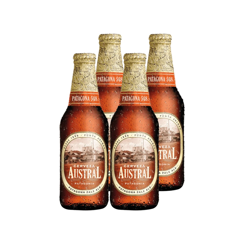 4X CERVEZA AUSTRAL PATAGONA 508 BOTELLIN 330CC - 1