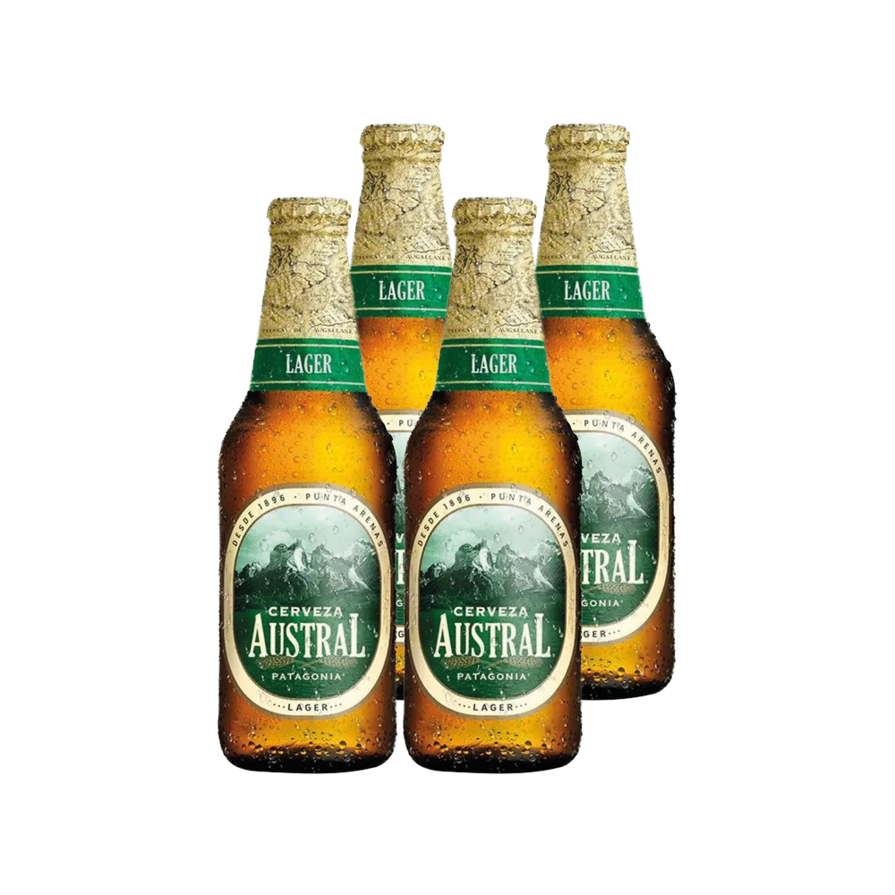 4X CERVEZA AUSTRAL LAGER BOTELLIN 330CC - 1