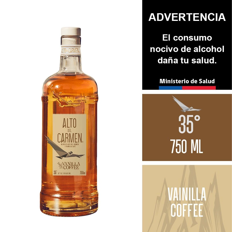 PISCO ALTO DEL CARMEN VANILLA COFFEE 35º 750CC - 1