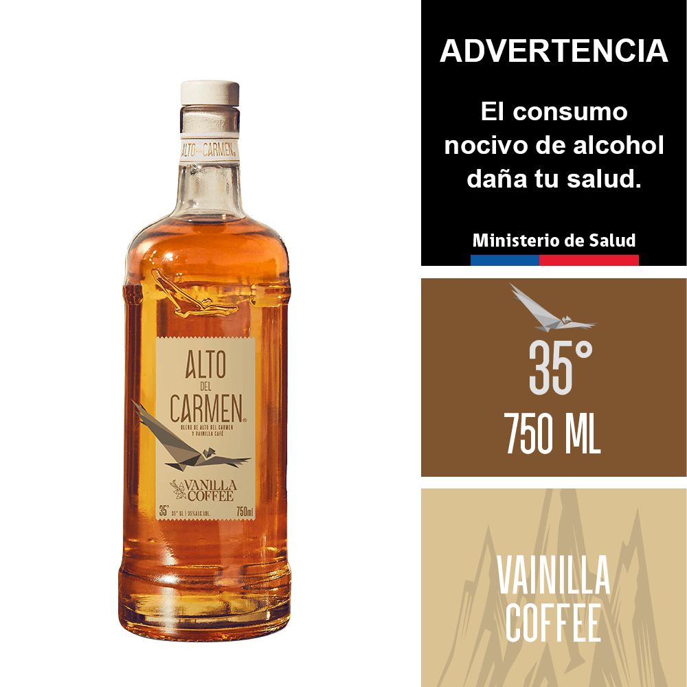 PISCO ALTO DEL CARMEN VANILLA COFFEE 35º 750CC - 1