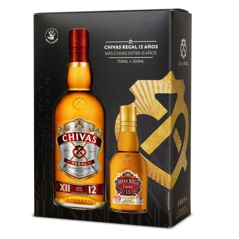 PACK CHIVAS REGAL 12 AÑOS 750CC + CHIVAS REGAL EXTRA 200CC - 1