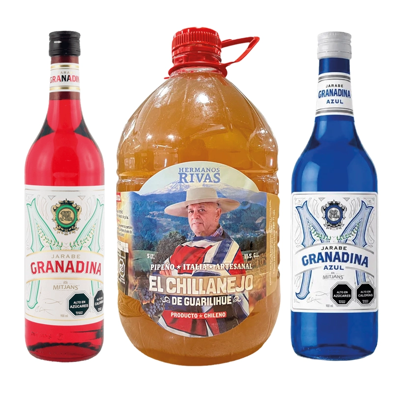 PACK PIPEÑO 5L + GRANADINA 900CC + GRANADINA AZUL 900CC - 1