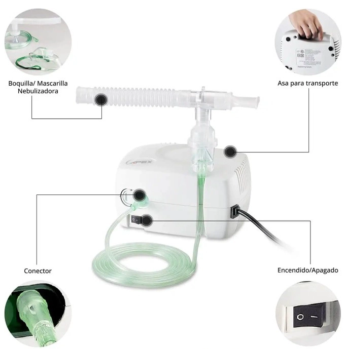 NEBULIZADOR MEDICALTEC MINI PLUS APEX MEDICAL - 3