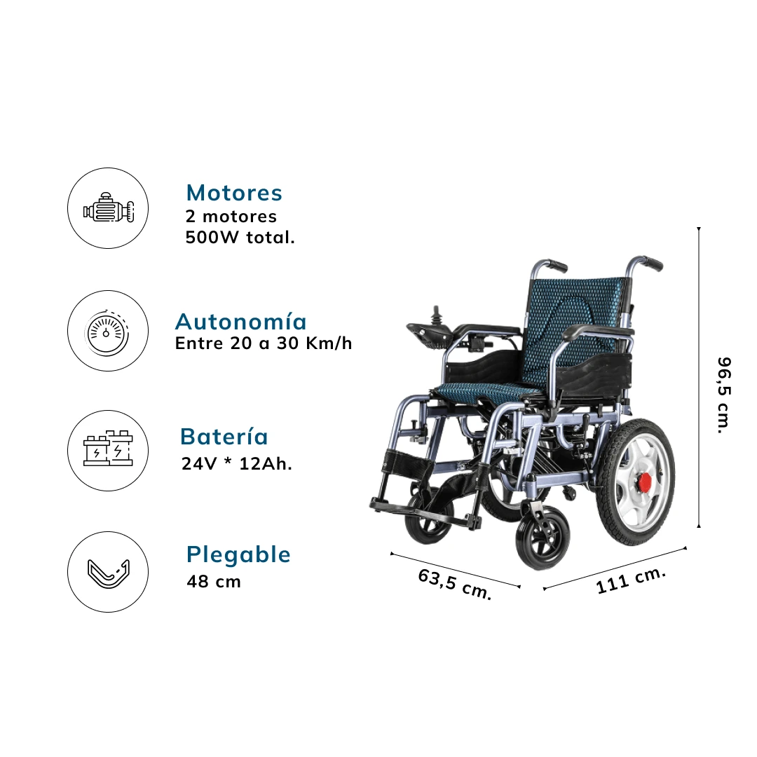 SILLA MEDICALTEC RUEDAS ELÉCTRICA 002C ALUMINIO - 5