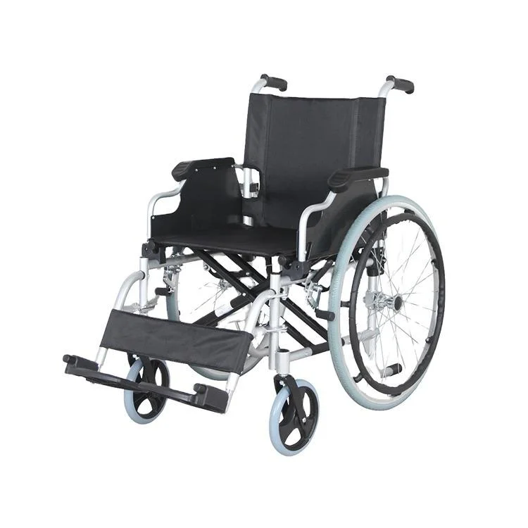 SILLA MEDICALTEC RUEDAS MANUAL ALUMINIO APOYA BRAZOS ABATIBLES - 1
