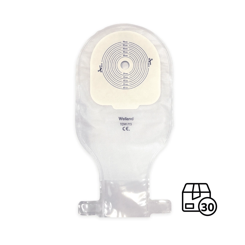 CAJA X 30 BOLSAS DE COLOSTOMIA MEDICALTEC VALORE TRANSPARENTE WELLAND - 1